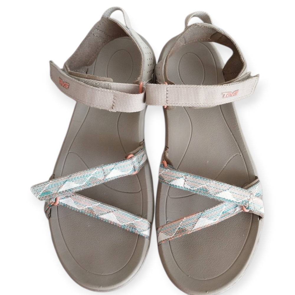 Teva Women's Sport Sandals Size 8.5 Beige Comfort Outdoor Hiking Sandals